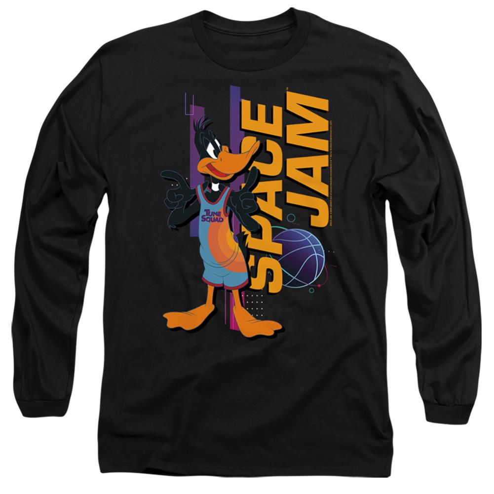 Space Jam 2 Daffy Standing Men's 18/1 Cotton Long-Sleeve T-Shirt