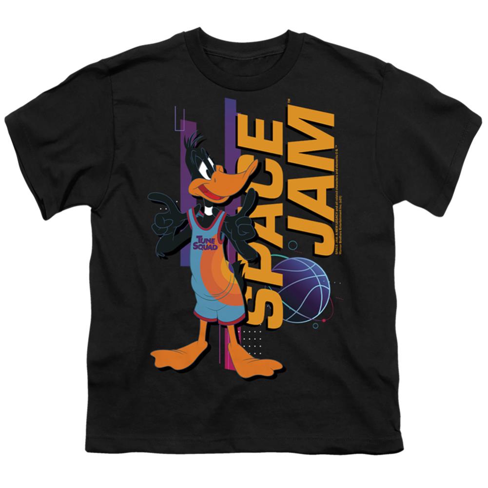 Space Jam 2 Daffy Standing Youth 18/1 100% Cotton Short-Sleeve T-Shirt