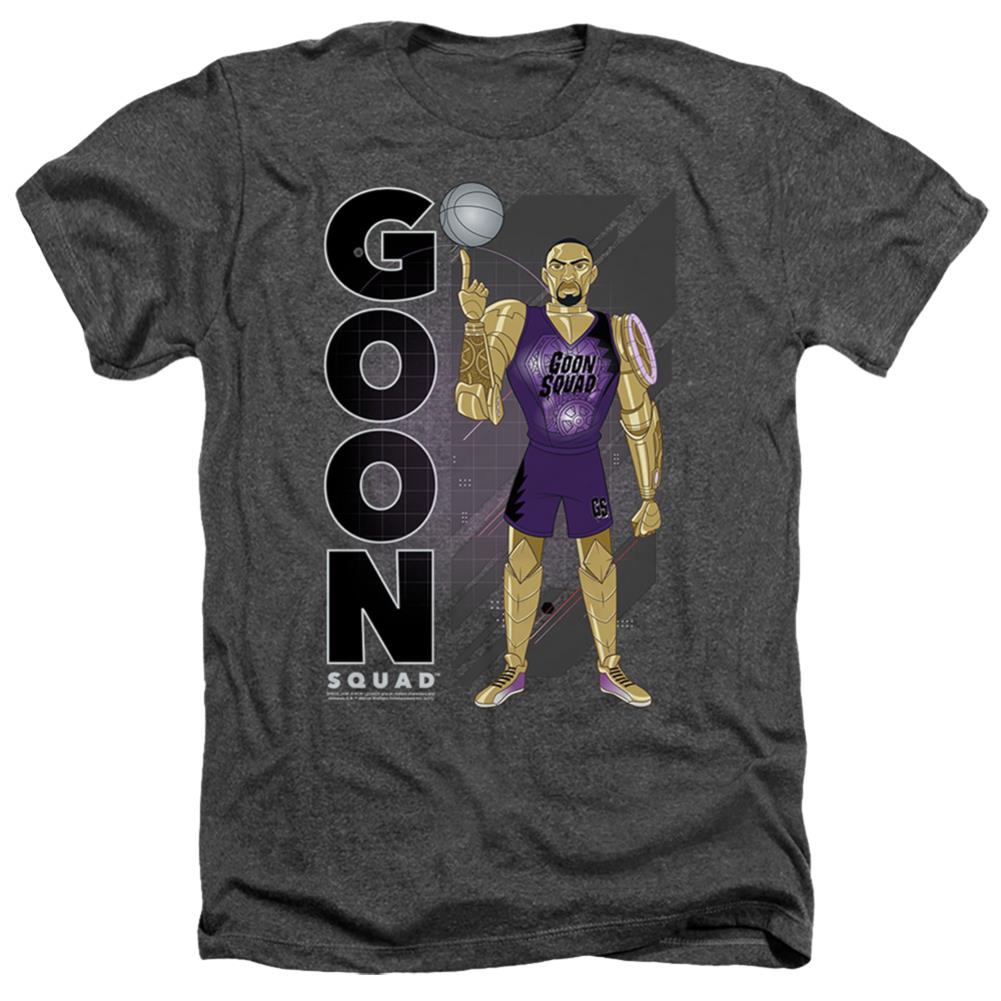 Space Jam 2 Goon Squad Chronos Men's 30/1 Heather 60 40 Poly Short-Sleeve T-Shirt