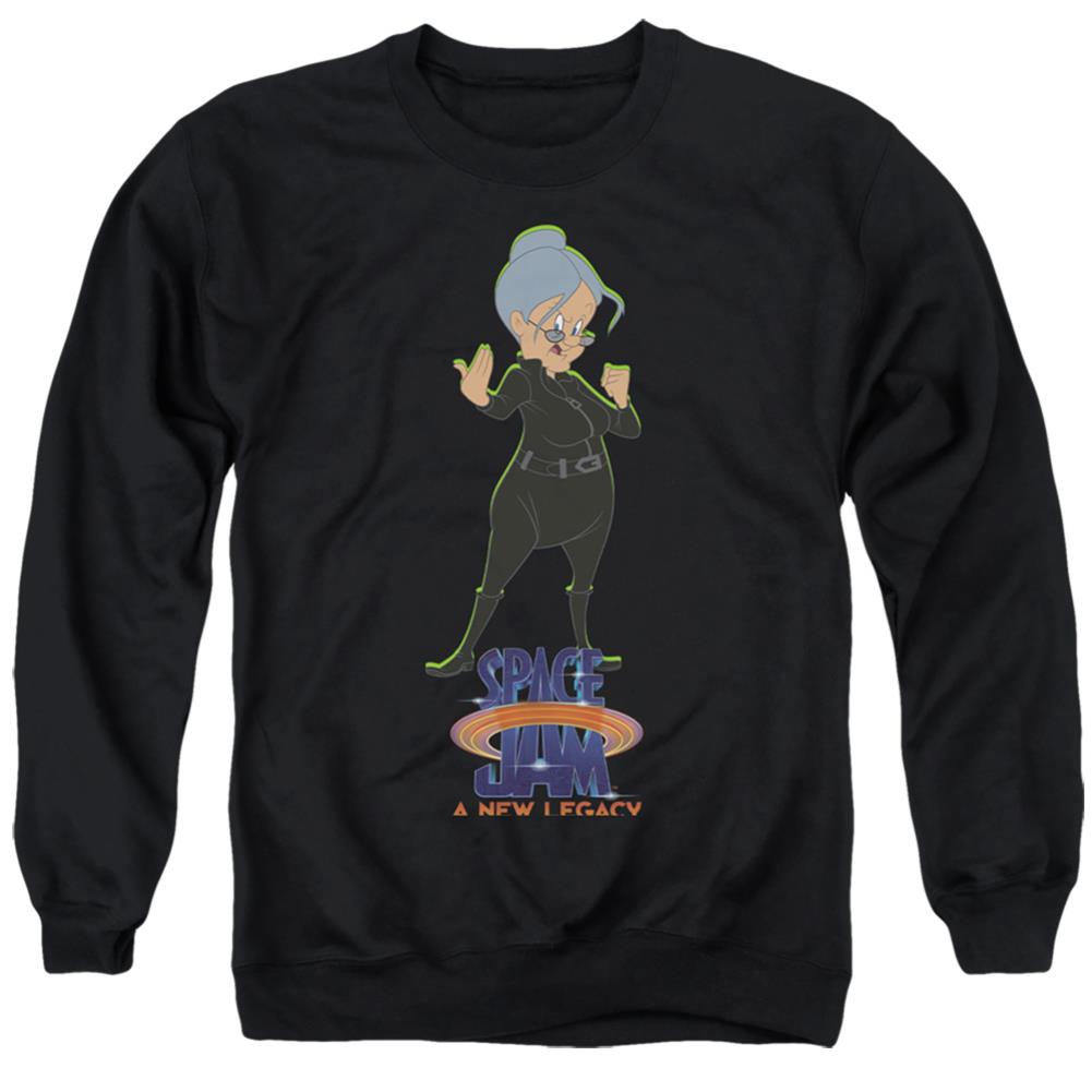 Space Jam 2 Granny Matrix Men's Crewneck 50 50 Poly Long-Sleeve T-Shirt