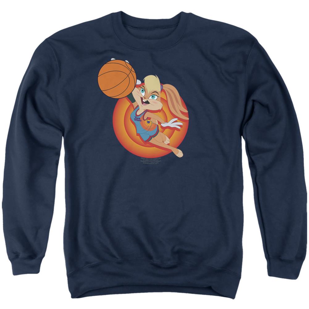 Space Jam 2 Lola Slam Men's Crewneck 50 50 Poly Long-Sleeve T-Shirt