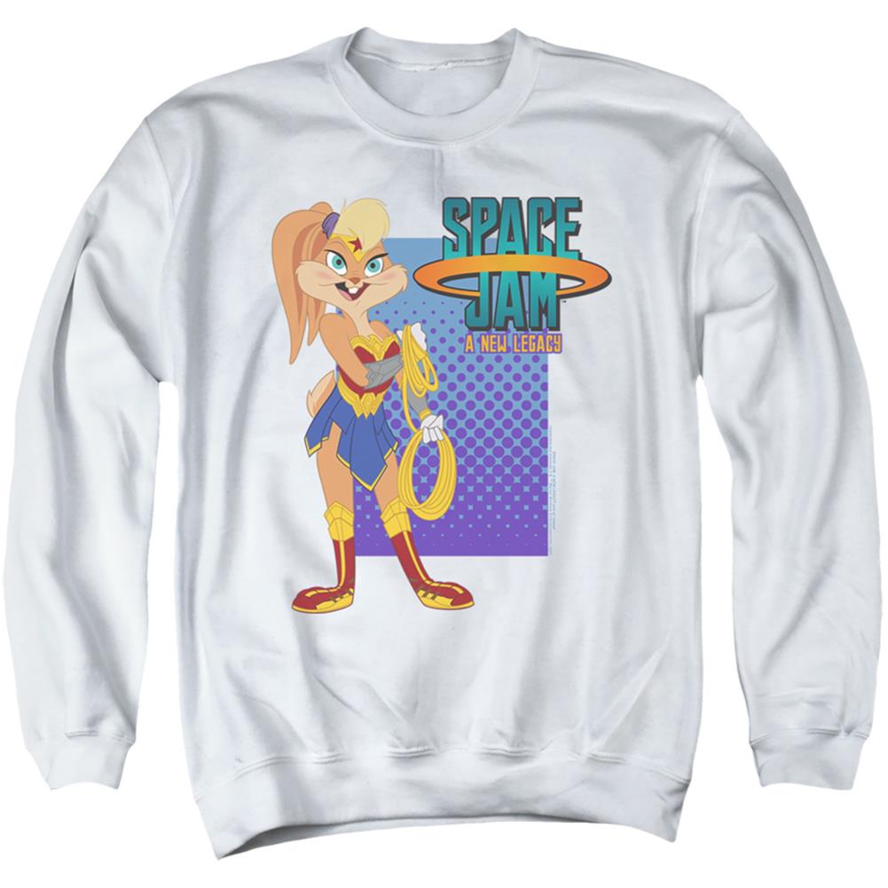 Space Jam 2 Lola Wonder Woman Men's Crewneck 50 50 Poly Long-Sleeve T-Shirt
