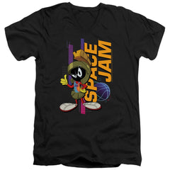 Space Jam 2 Marvin Standing Men's 30/1 Cotton Slim V-Neck T-Shirt