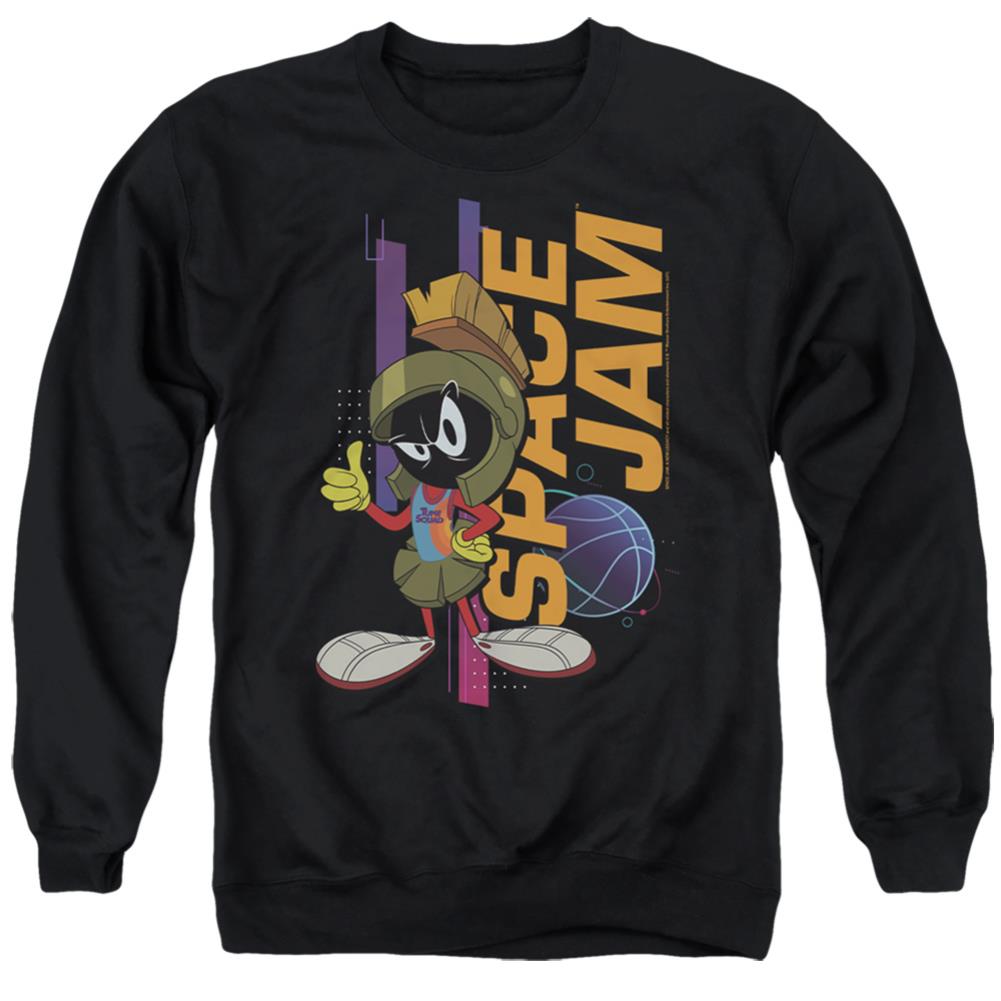 Space Jam 2 Marvin Standing Men's Crewneck 50 50 Poly Long-Sleeve T-Shirt