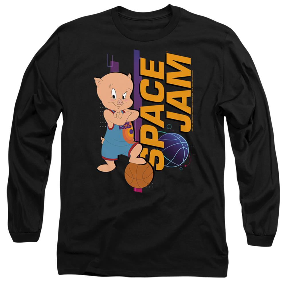 Space Jam 2 Porky Standing Men's 18/1 Cotton Long-Sleeve T-Shirt