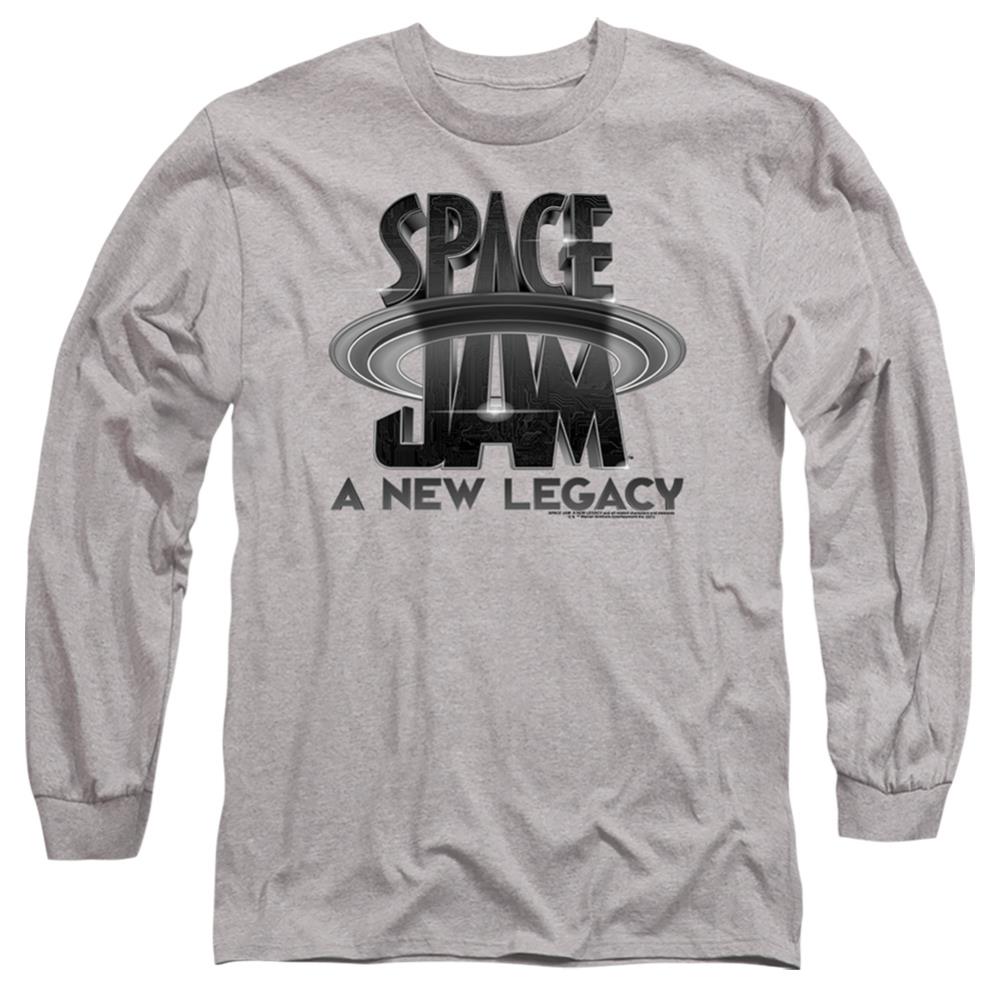 Space Jam 2 Space Jam 2 Logo Black Men's 18/1 Cotton Long-Sleeve T-Shirt