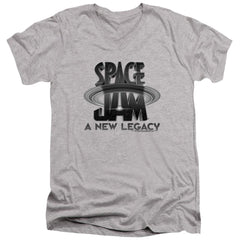 Space Jam 2 Space Jam 2 Logo Black Men's 30/1 Cotton Slim V-Neck T-Shirt