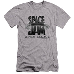 Space Jam 2 Space Jam 2 Logo Black Men's Ultra-Soft 30/1 Cotton Slim Short-Sleeve T-Shirt