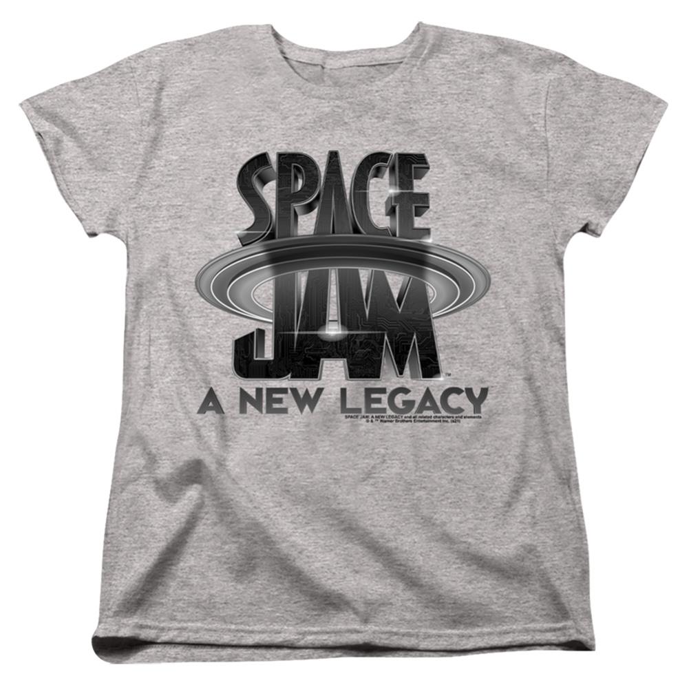 Space Jam 2 Space Jam 2 Logo Black Women's 18/1 Cotton Short-Sleeve T-Shirt