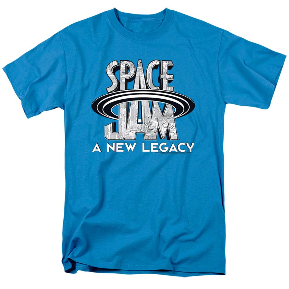 Space Jam 2 Space Jam 2 Logo Circuits Men's 18/1 Cotton Short-Sleeve T-Shirt