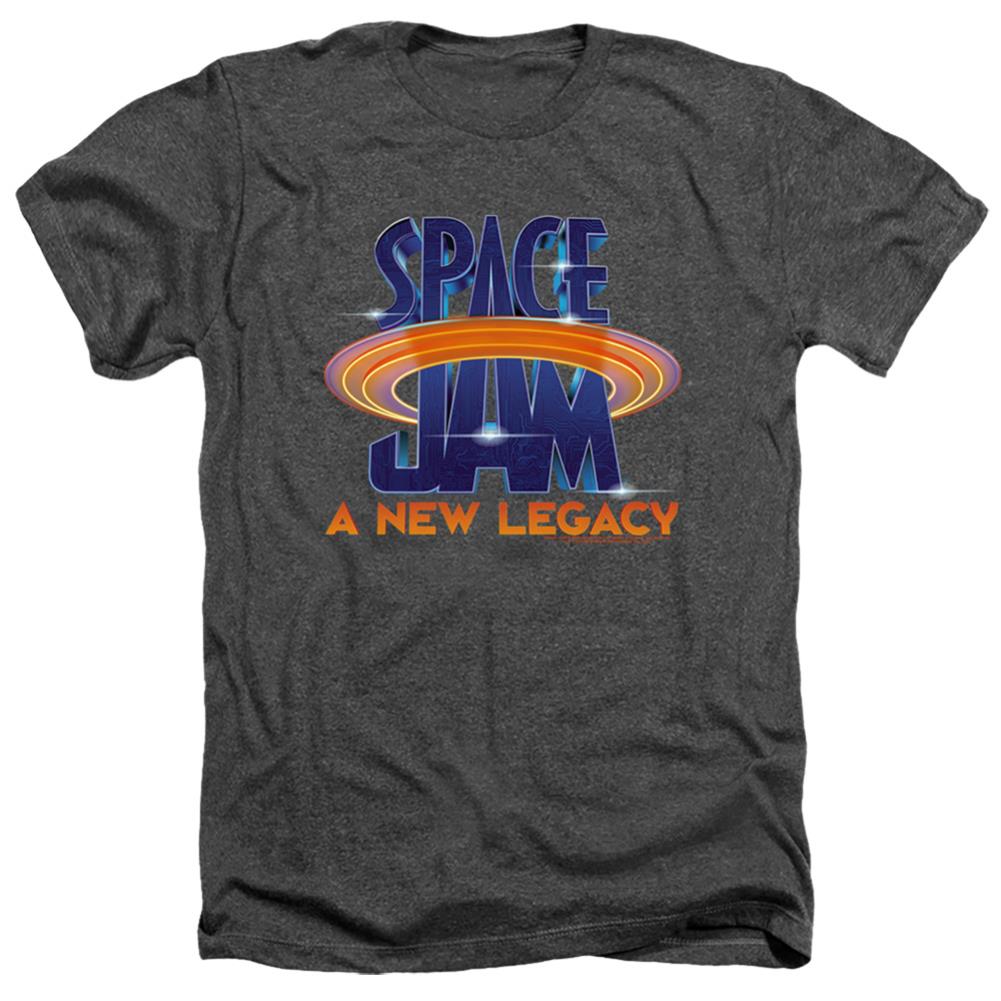 Space Jam 2 Space Jam 2 Logo Men's 30/1 Heather 60 40 Poly Short-Sleeve T-Shirt