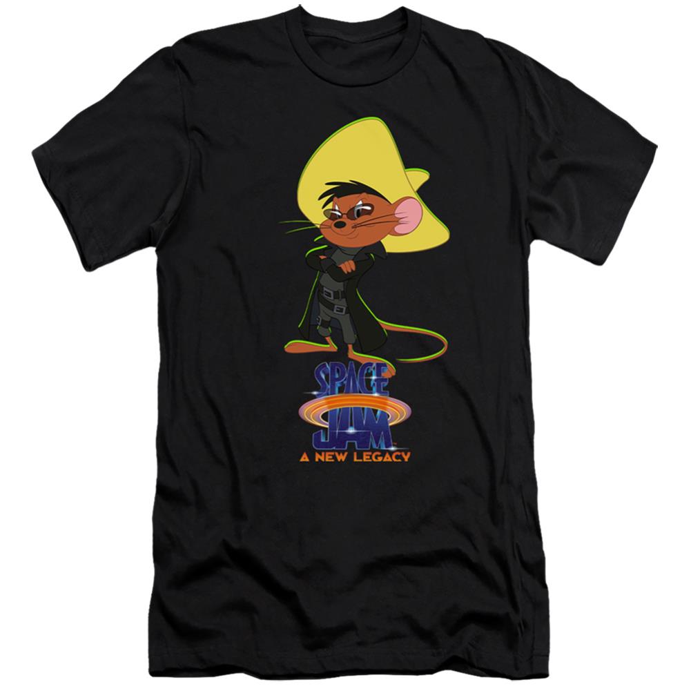 Space Jam 2 Speedy Matrix Men's Ultra-Soft 30/1 Cotton Slim Short-Sleeve T-Shirt