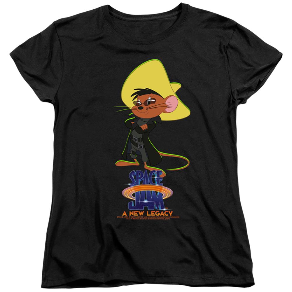 Space Jam 2 Speedy Matrix Women's 18/1 Cotton Short-Sleeve T-Shirt