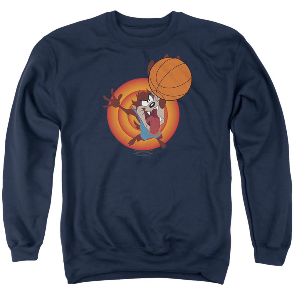 Space Jam 2 Taz Slam Men's Crewneck 50 50 Poly Long-Sleeve T-Shirt