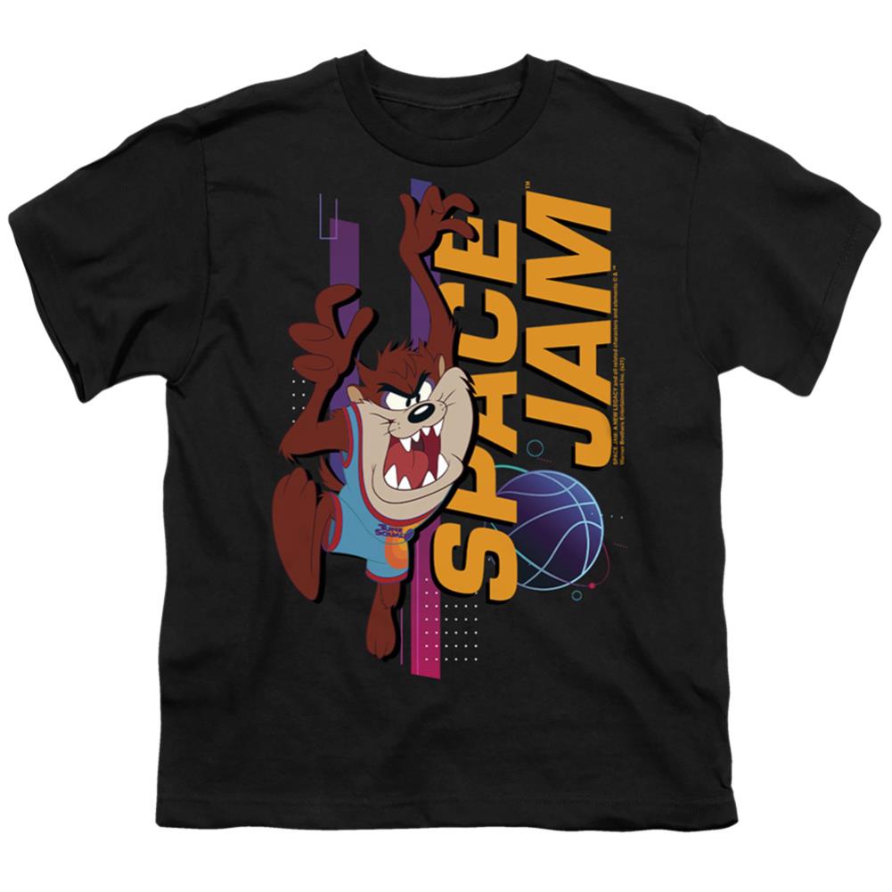 Space Jam 2 Taz Standing Youth 18/1 100% Cotton Short-Sleeve T-Shirt