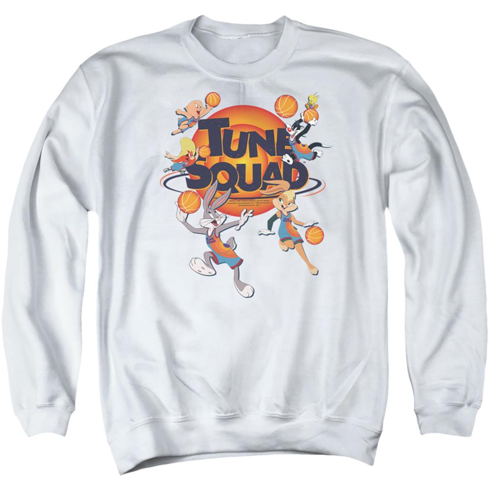 Space Jam 2 Tune Squad Group Men's Crewneck 50 50 Poly Long-Sleeve T-Shirt