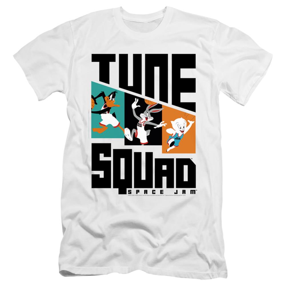 Space Jam 2 Tune Squad Pattern Characters Men's Ultra-Soft 30/1 Cotton Slim Short-Sleeve T-Shirt