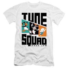 Space Jam 2 Tune Squad Pattern Characters Men's Ultra-Soft 30/1 Cotton Slim Short-Sleeve T-Shirt