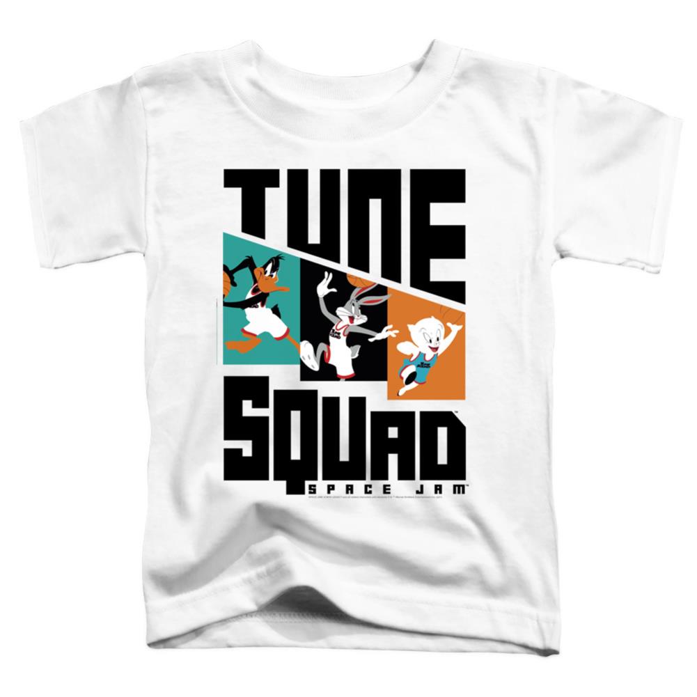 Space Jam 2 Tune Squad Pattern Characters Toddler 18/1 Cotton Short-Sleeve T-Shirt