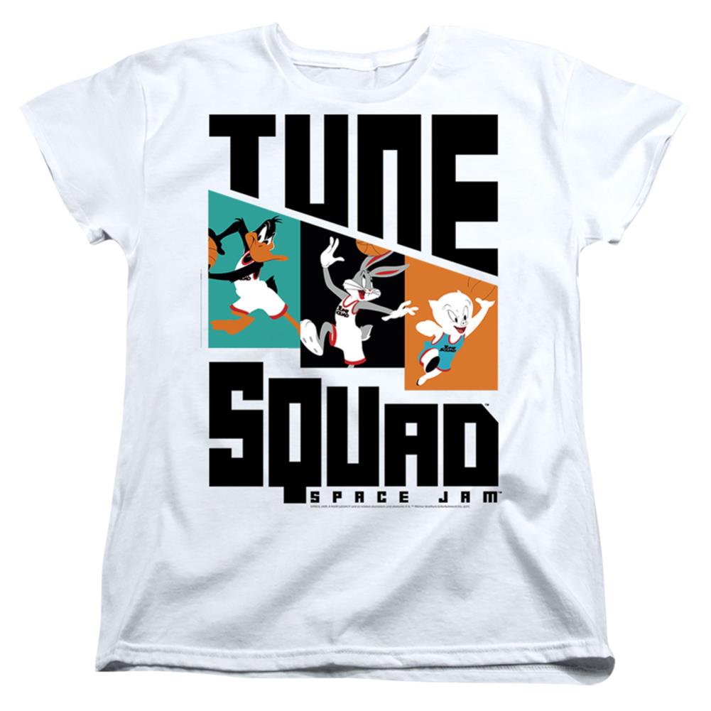 Space Jam 2 Tune Squad Pattern Characters Women's 18/1 Cotton Short-Sleeve T-Shirt