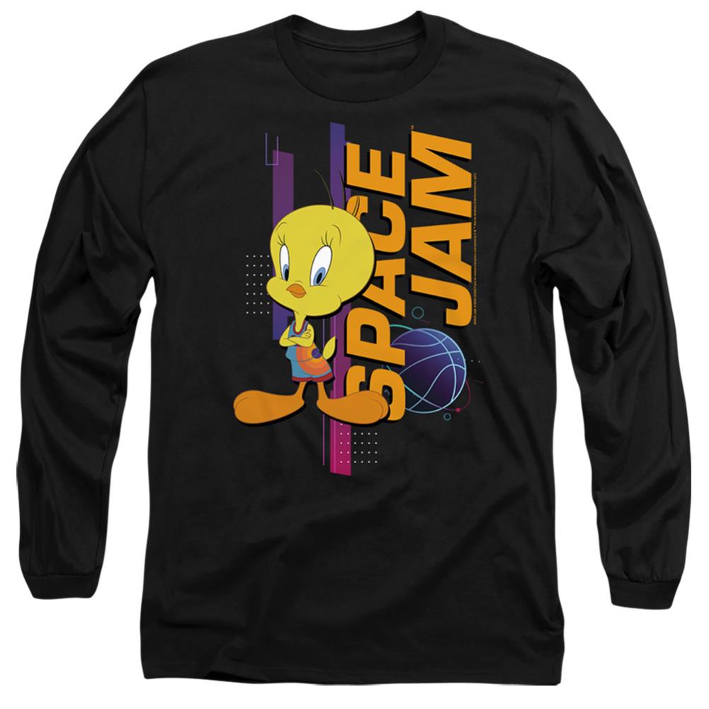 Space Jam 2 Tweety Standing Men's 18/1 Cotton Long-Sleeve T-Shirt