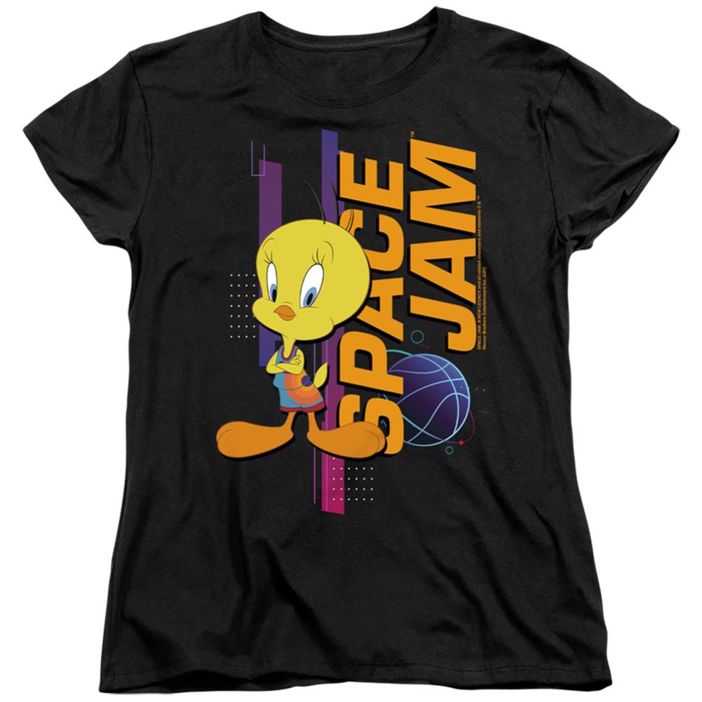 Space Jam 2 Tweety Standing Women's 18/1 Cotton Short-Sleeve T-Shirt