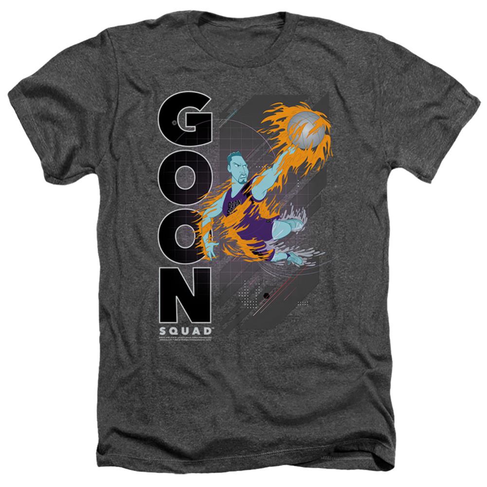 Space Jam 2 Wet Fire Men's 30/1 Heather 60 40 Poly Short-Sleeve T-Shirt