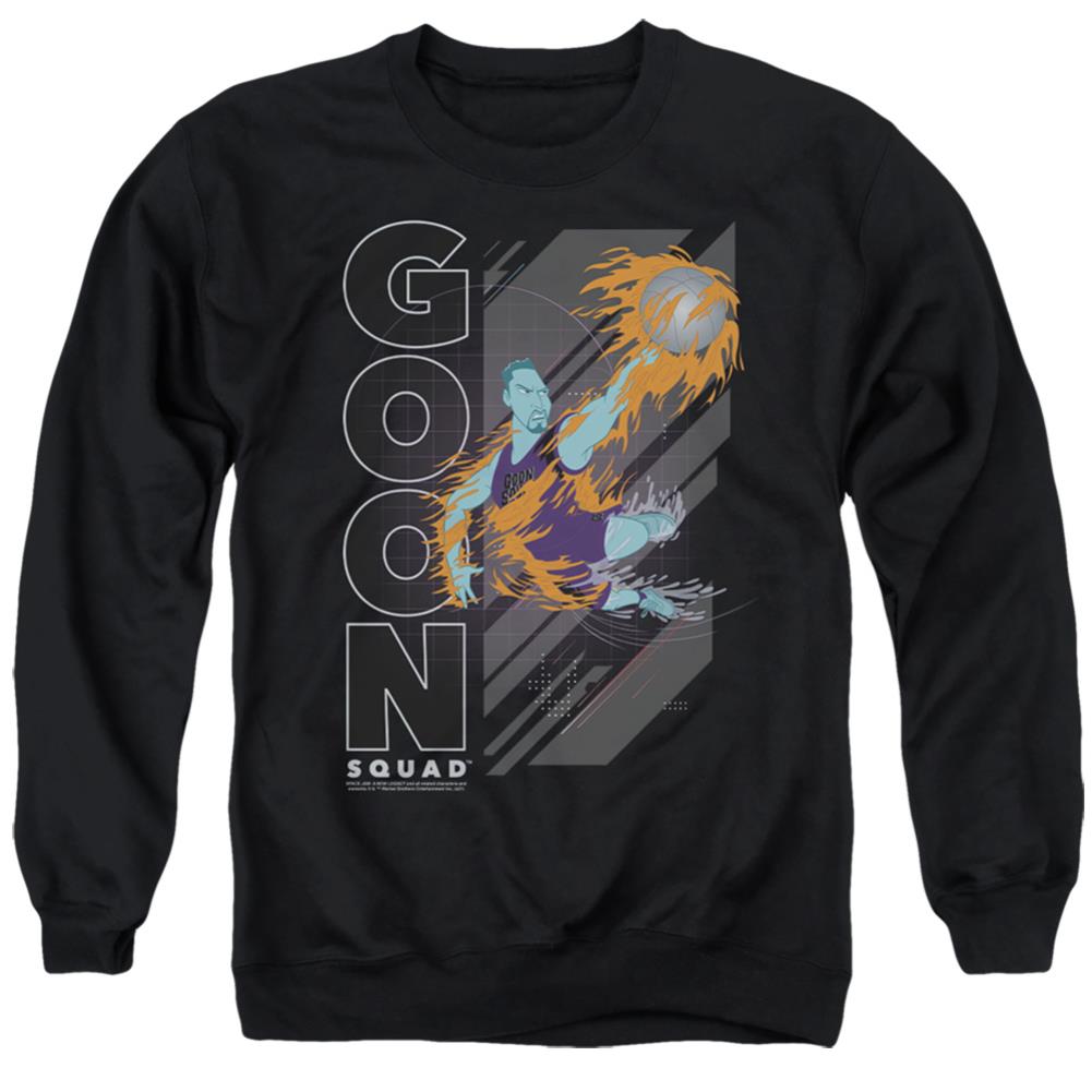 Space Jam 2 Wet Fire Men's Crewneck 50 50 Poly Long-Sleeve T-Shirt