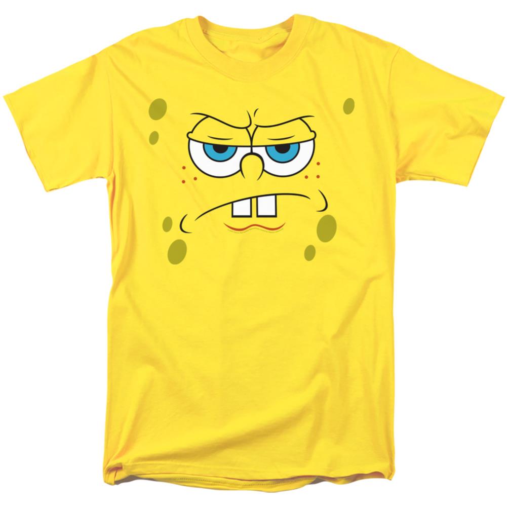 Spongebob Squarepants Angry Face Men's 18/1 Cotton Short-Sleeve T-Shirt