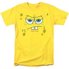 Spongebob Squarepants Angry Face Men's 18/1 Cotton Short-Sleeve T-Shirt