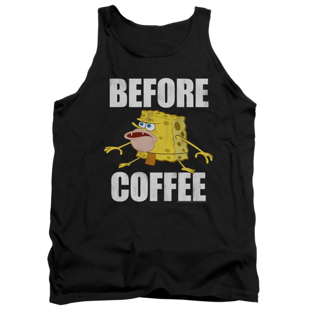 Spongebob Squarepants Before Coffee Meme Men's 18/1 Cotton Tank Top