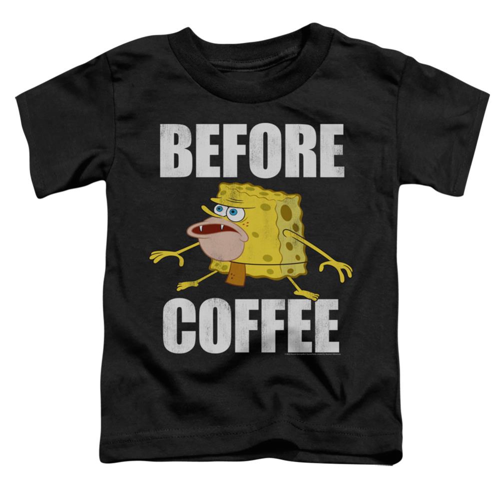 Spongebob Squarepants Before Coffee Meme Toddler 18/1 Cotton Short-Sleeve T-Shirt