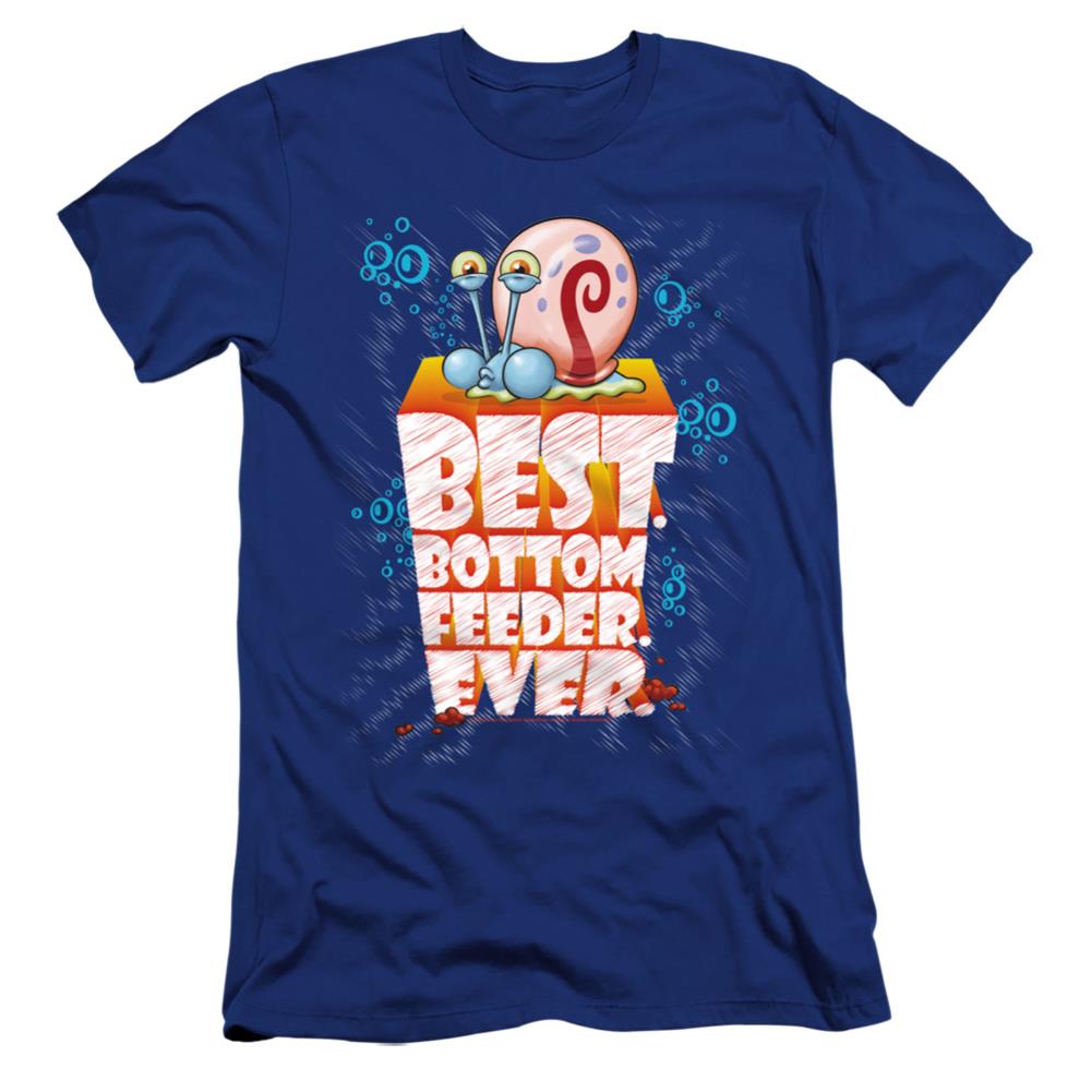 Spongebob Squarepants Best. Bottom Feed. Ever. Men's Ultra-Soft 30/1 Cotton Slim Short-Sleeve T-Shirt