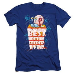 Spongebob Squarepants Best. Bottom Feed. Ever. Men's Ultra-Soft 30/1 Cotton Slim Short-Sleeve T-Shirt