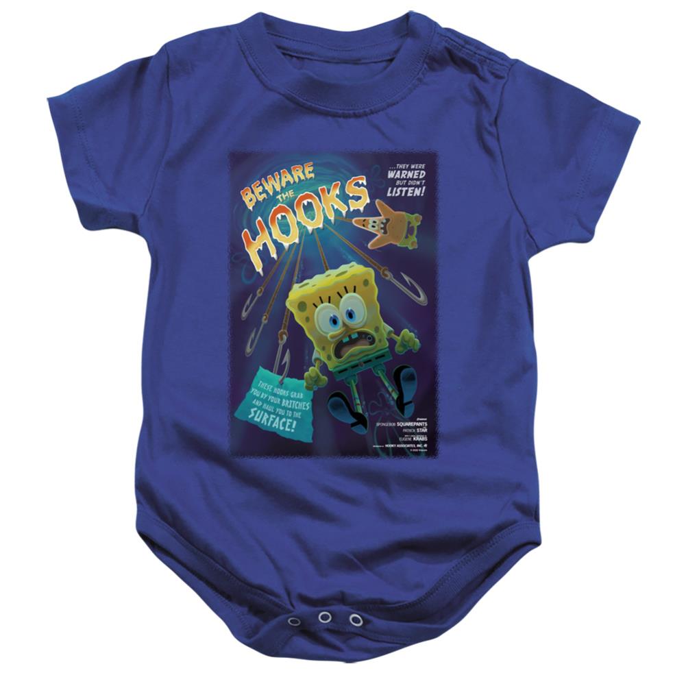 Spongebob Squarepants Beware The Hooks Infant's Cotton SS Snapsuit