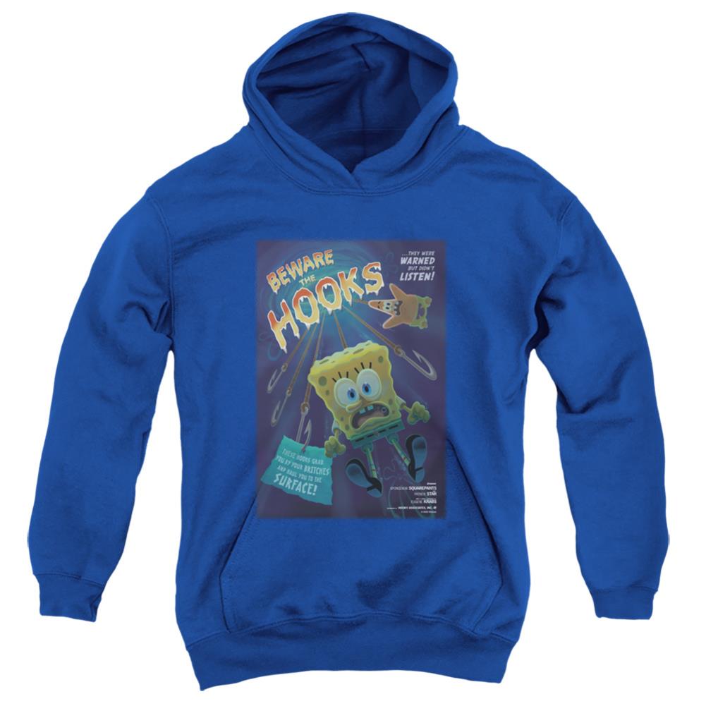 Spongebob Squarepants Beware The Hooks Youth Cotton Poly Pull-Over Hoodie