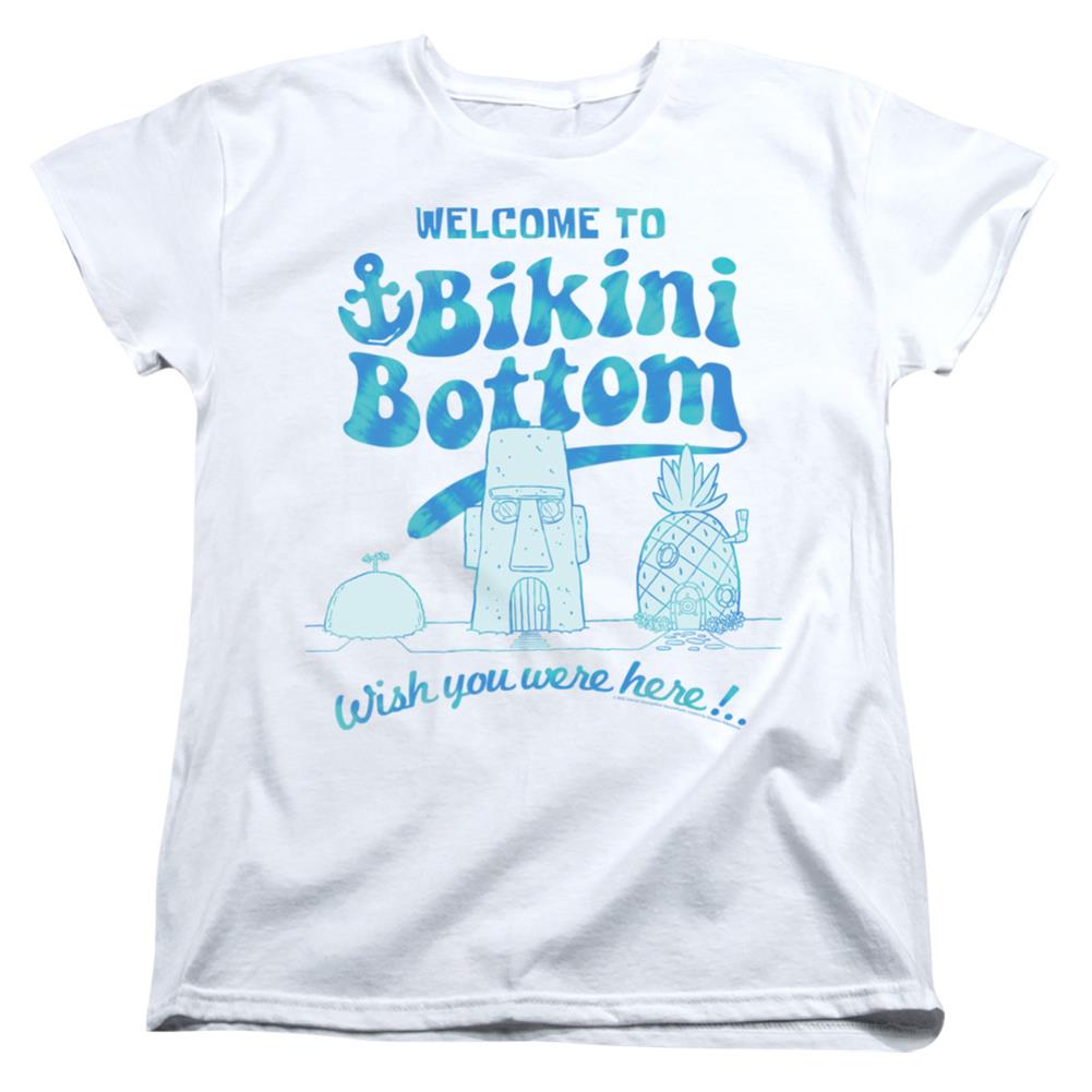 Spongebob Squarepants Bikini Bottom Welcome Women's 18/1 Cotton Short-Sleeve T-Shirt