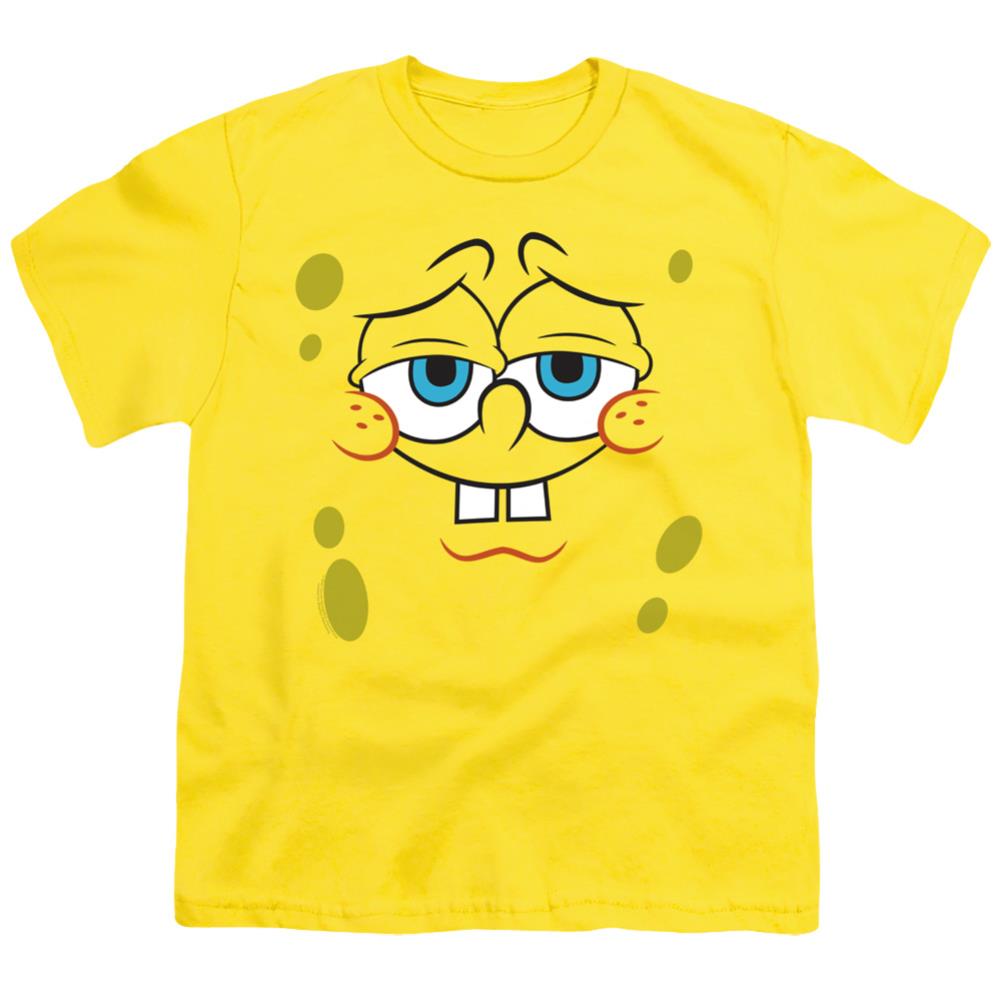 Spongebob Squarepants Confident Face Youth 18/1 100% Cotton Short-Sleeve T-Shirt