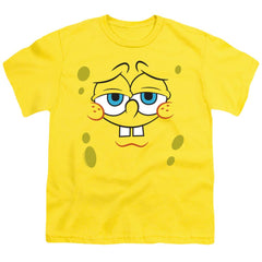 Spongebob Squarepants Confident Face Youth 18/1 100% Cotton Short-Sleeve T-Shirt