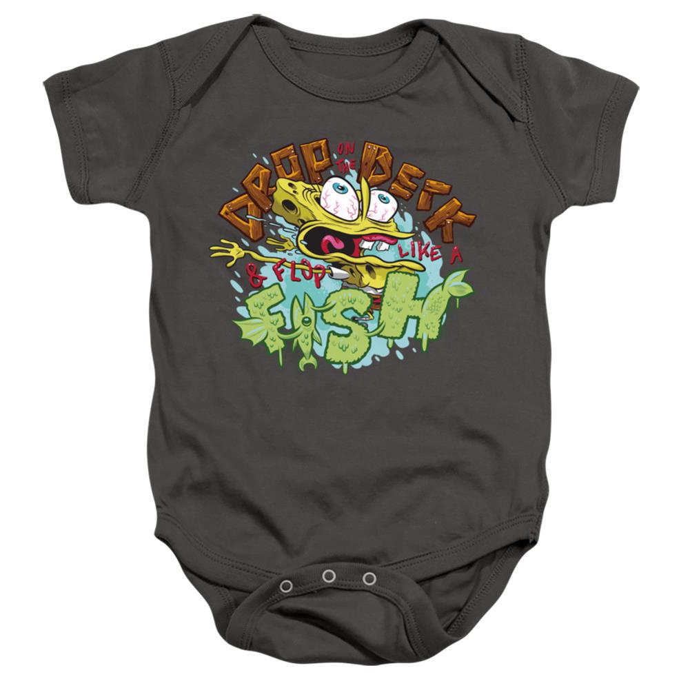 Spongebob Squarepants Drop And Flop Infant's Cotton SS Snapsuit