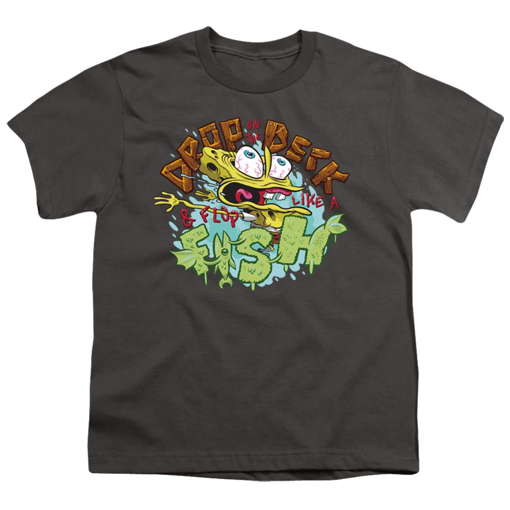 Spongebob Squarepants Drop And Flop Youth 18/1 100% Cotton Short-Sleeve T-Shirt