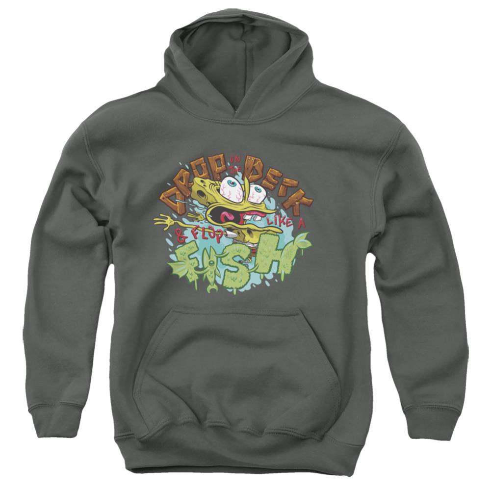 Spongebob Squarepants Drop And Flop Youth Cotton Poly Pull-Over Hoodie