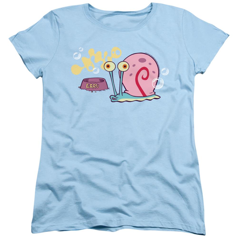 Spongebob Squarepants Gary The Snail Women's 18/1 Cotton Short-Sleeve T-Shirt