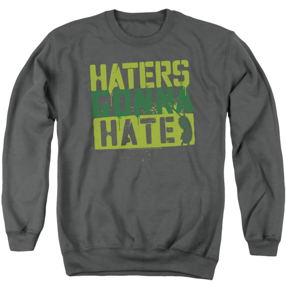 Spongebob Squarepants Haters Gonna Hate Men's Crewneck 50 50 Poly Long-Sleeve T-Shirt