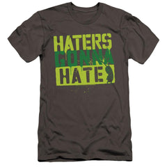 Spongebob Squarepants Haters Gonna Hate Men's Ultra-Soft 30/1 Cotton Slim Short-Sleeve T-Shirt