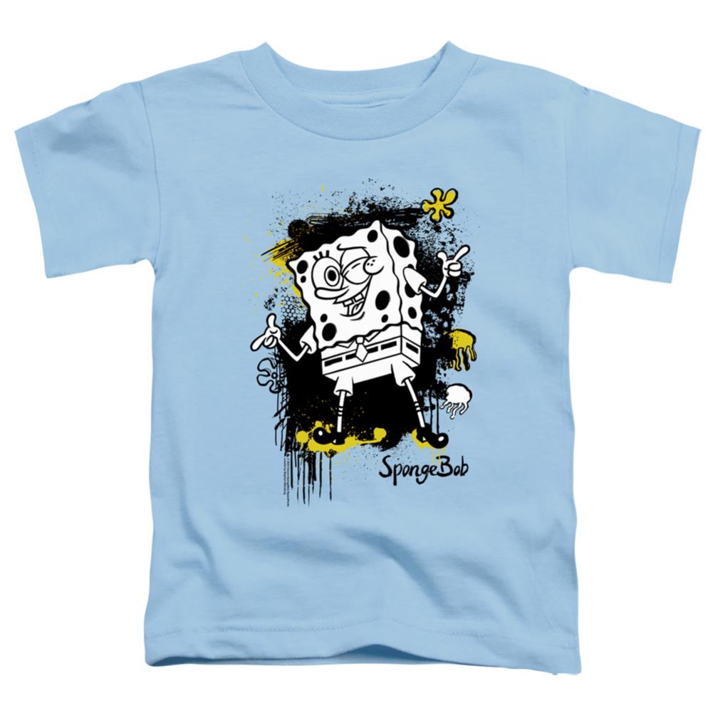 Spongebob Squarepants Ink Splatter Toddler 18/1 Cotton Short-Sleeve T-Shirt