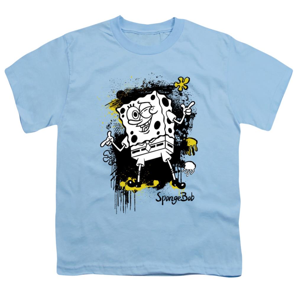 Spongebob Squarepants Ink Splatter Youth 18/1 100% Cotton Short-Sleeve T-Shirt