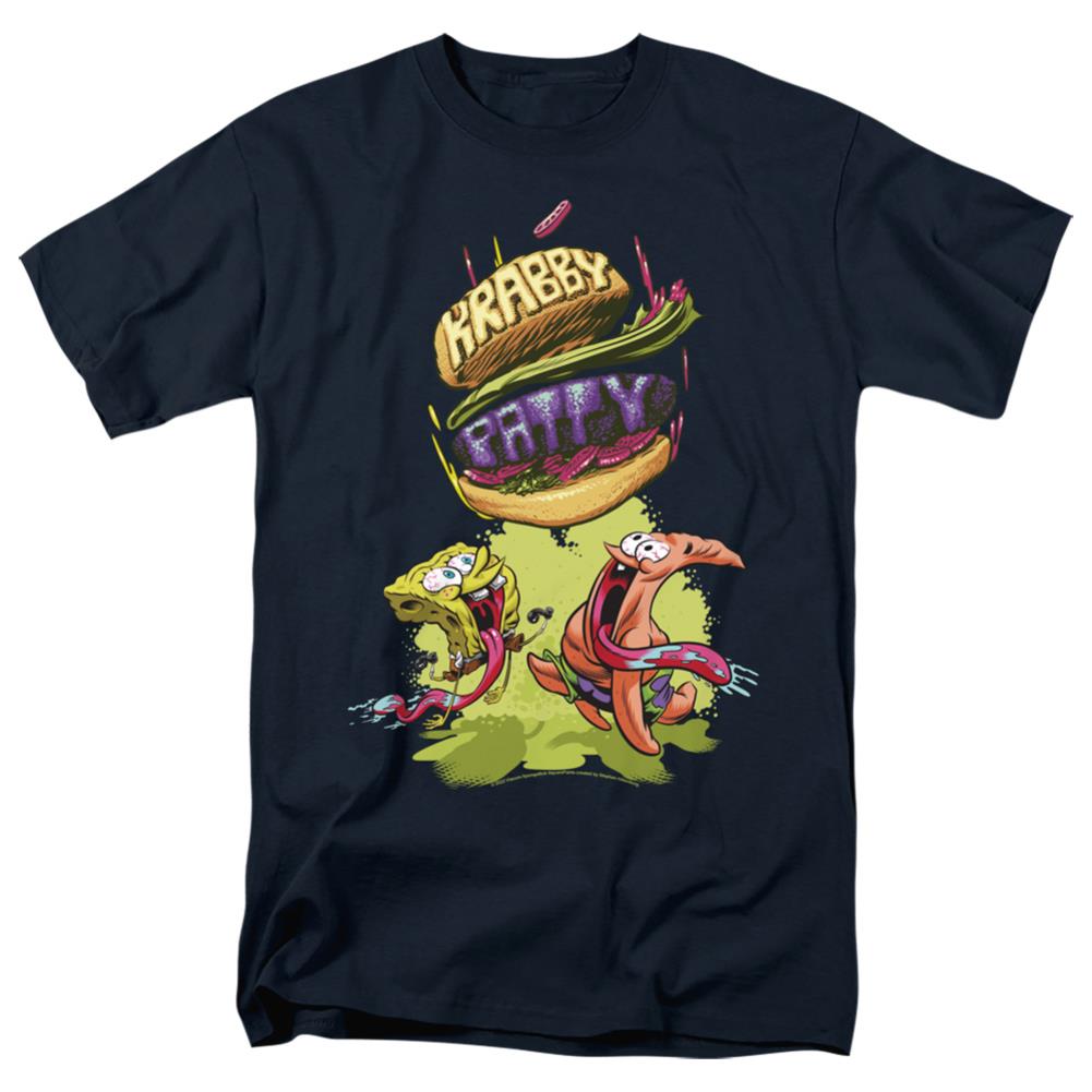 Spongebob Squarepants Krabby Patty From The Sky Men's 18/1 Cotton Short-Sleeve T-Shirt