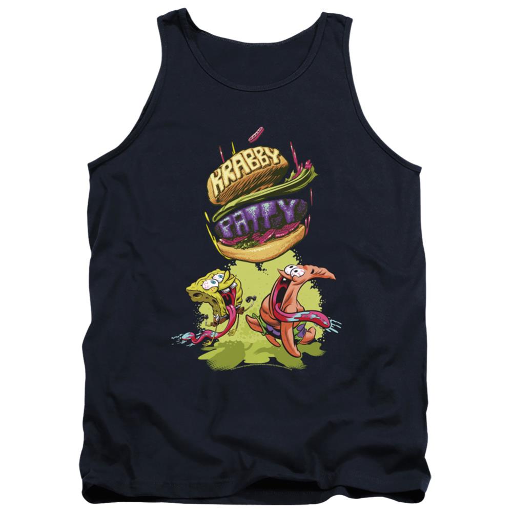 Spongebob Squarepants Krabby Patty From The Sky Men's 18/1 Cotton Tank Top