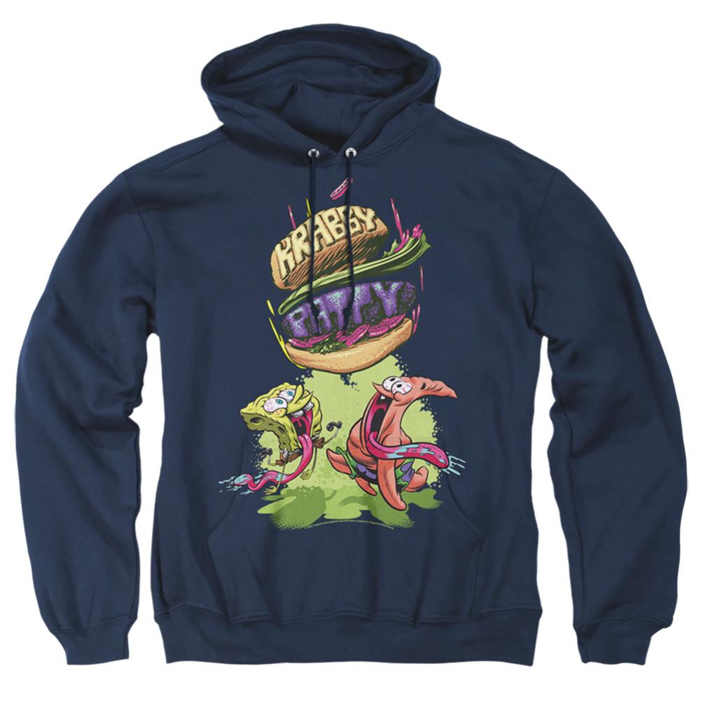 Spongebob Squarepants Krabby Patty From The Sky Men's Pull-Over 75 25 Poly Hoodie
